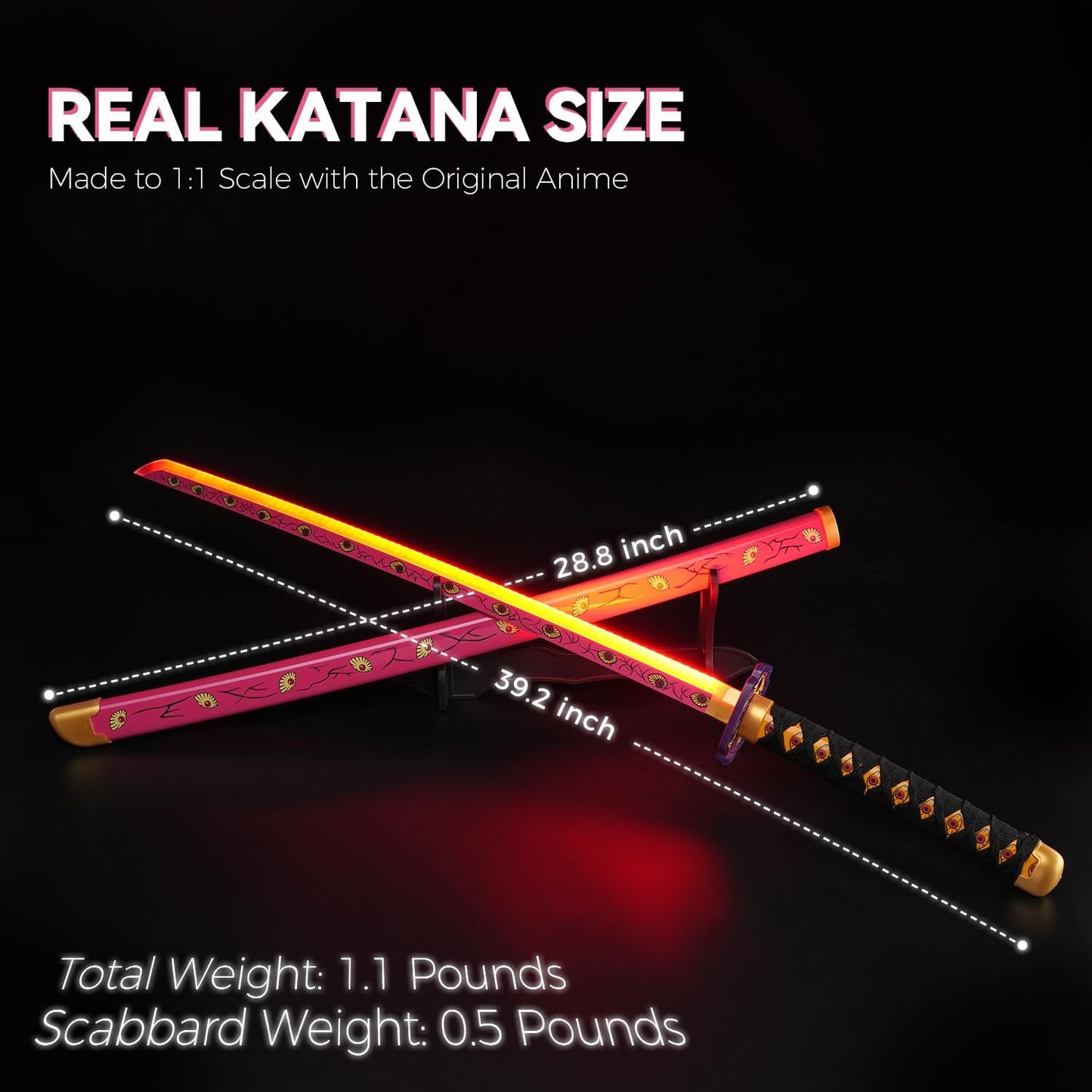 Light up Kokushibou Demon Slayer Sword