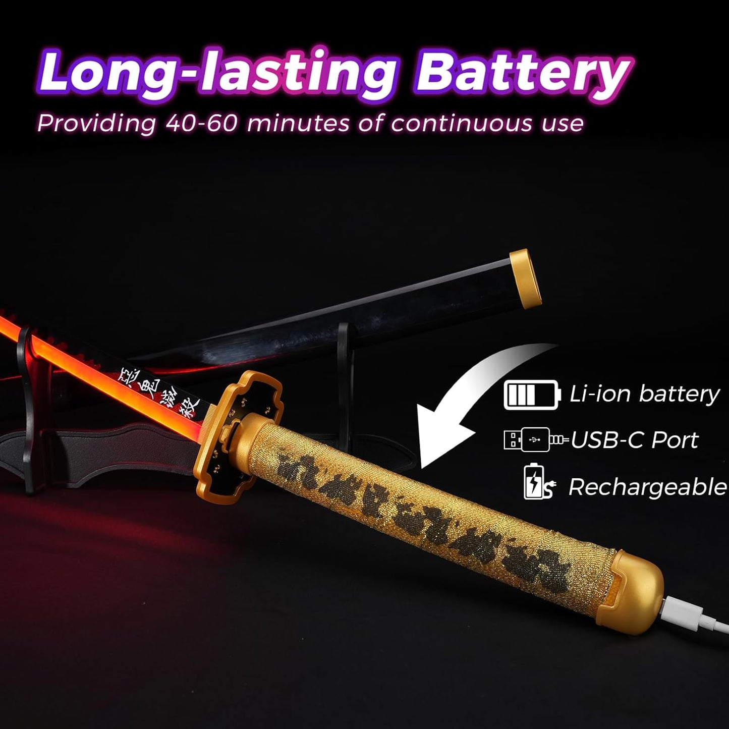 Light up Yoriichi Demon Slayer Sword