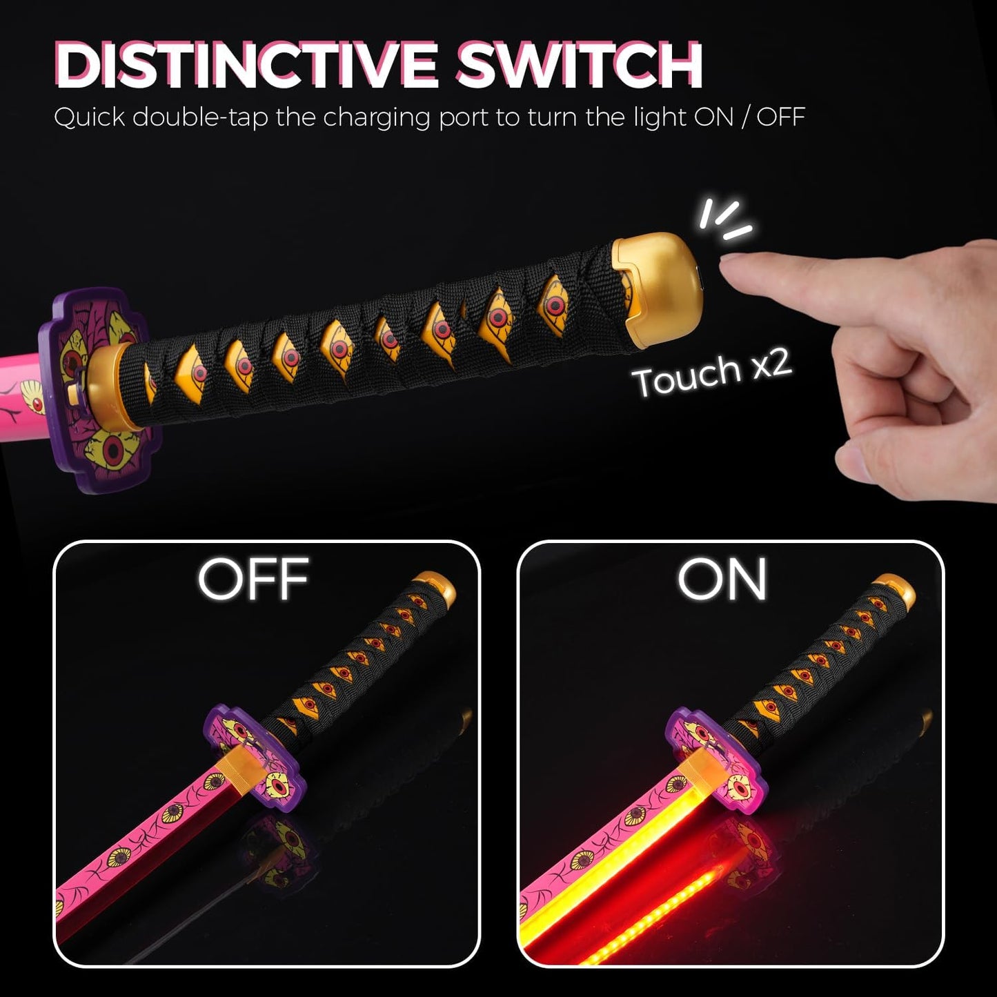 Light up Kokushibou Demon Slayer Sword