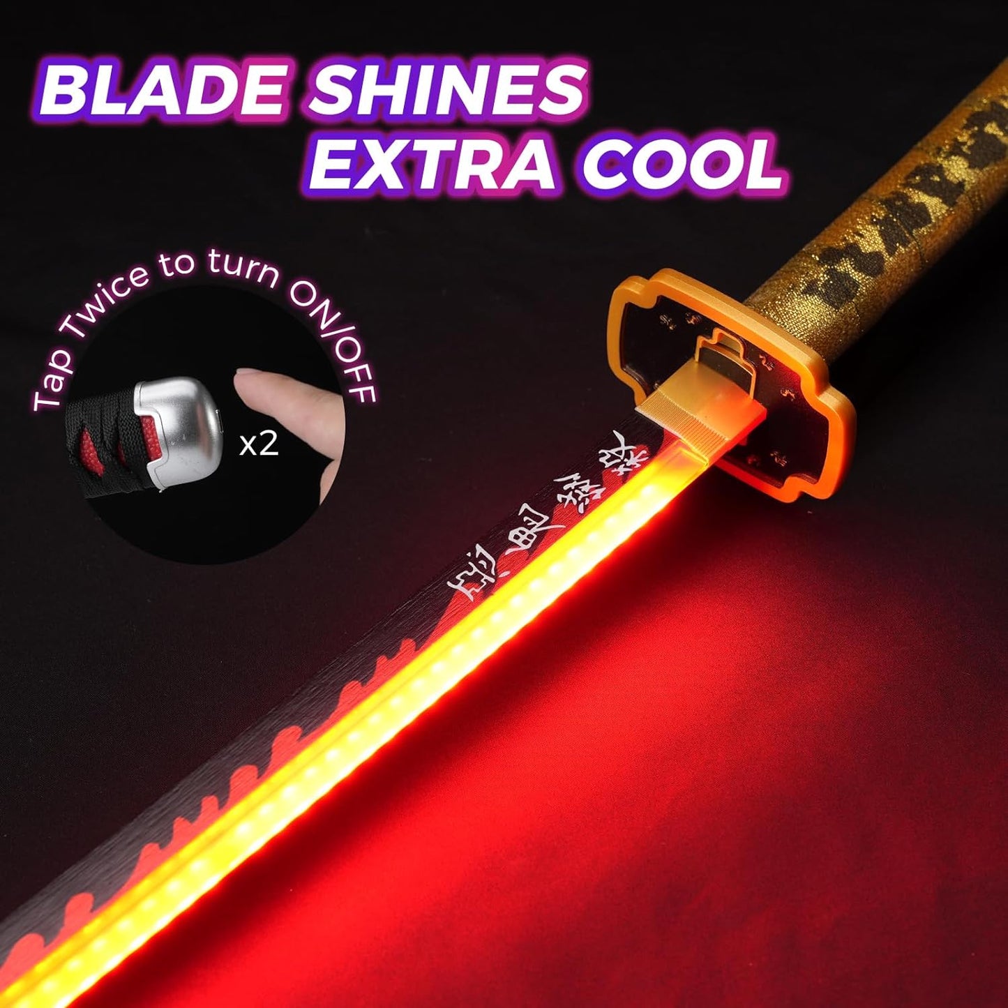 Light up Yoriichi Demon Slayer Sword