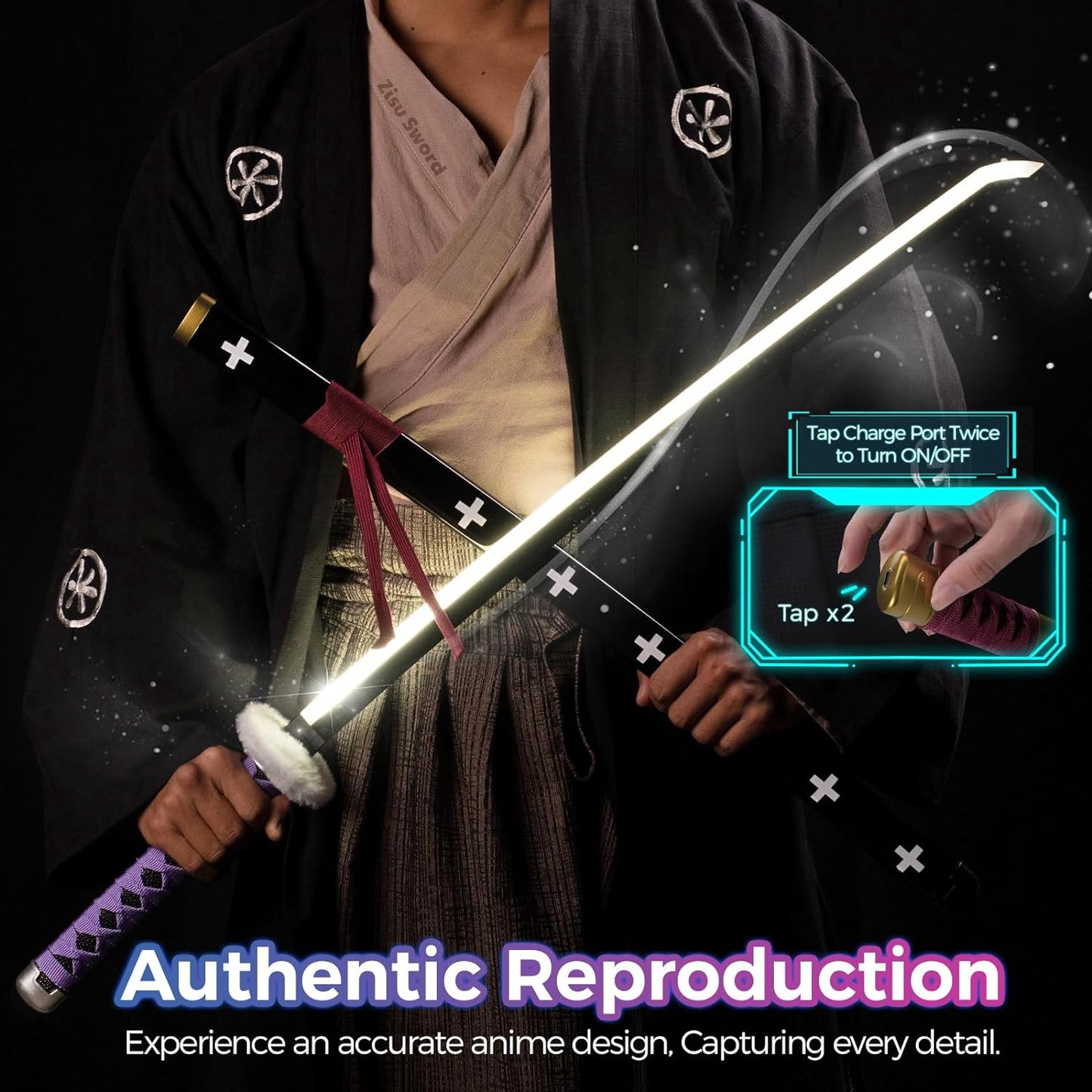 Light up Kikoku Trafalgar Law's sword one piece