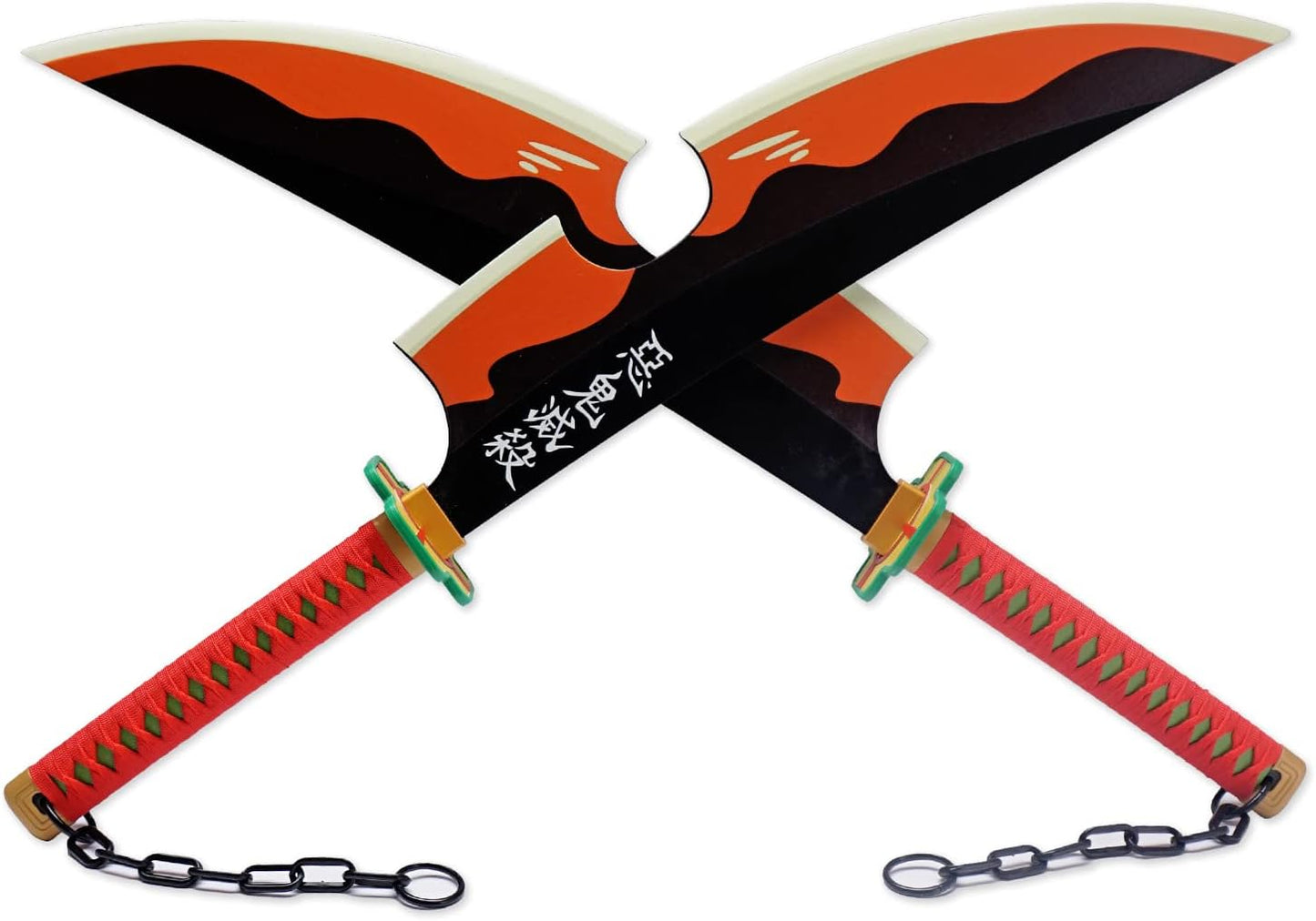 Demon Slayer Uzui Tengen Sword 30.7 Inc With Double Shoulder Straps Hook and Loop Tape No Sharp Texture Made Of Steel - Cosplay Prop