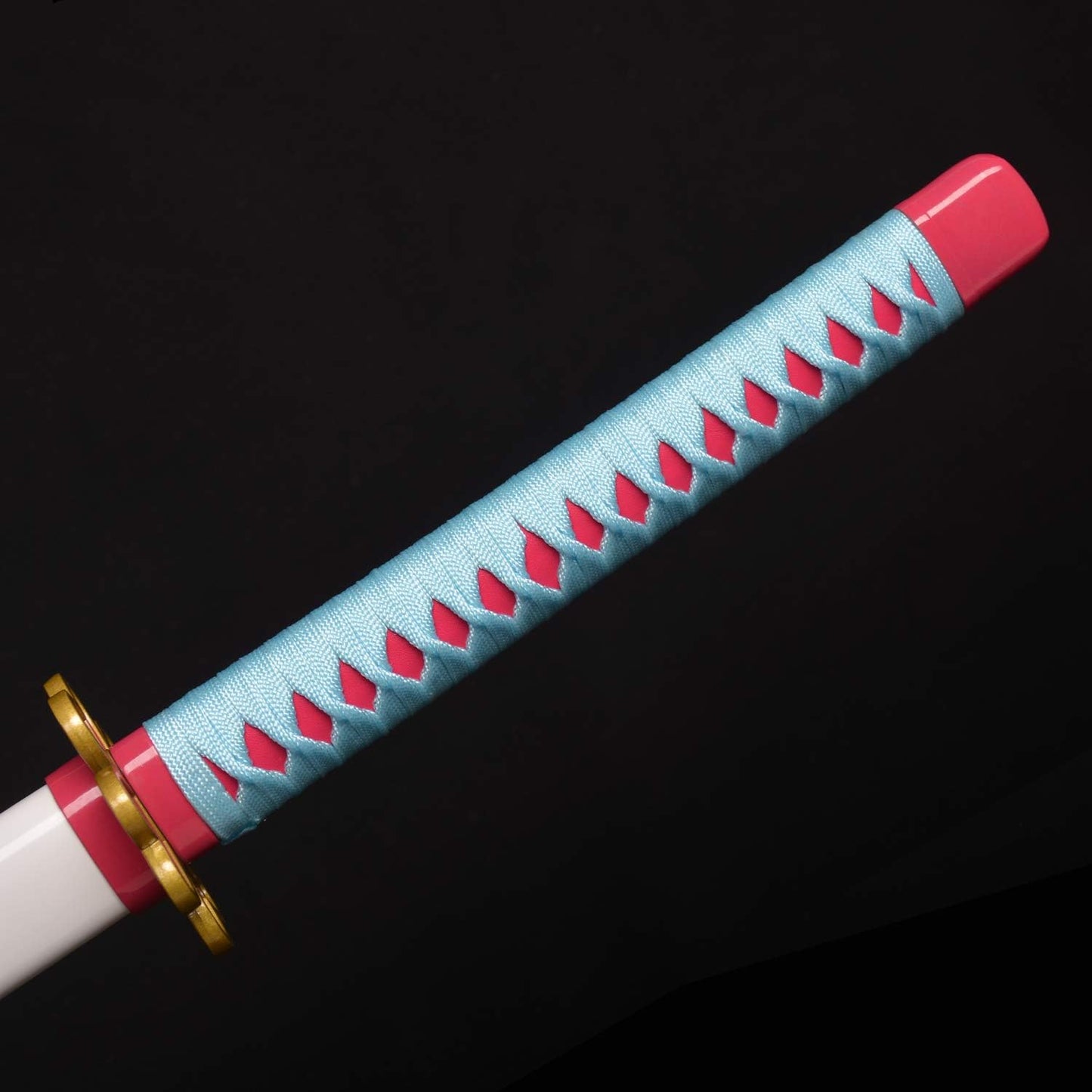 Demon Slayer Mitsuri Kanroji Sword 41 Inc No Sharp Carbon Steel Cosplay Porp Katana With a Stand - Perfect for Fans of the Anime