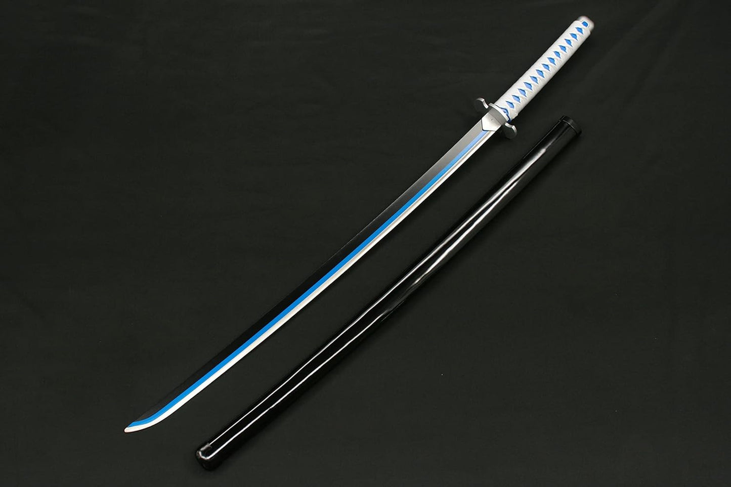 Demon Slayer Kimetsu no Yaiba Tanjirou Sword 41 Inc No Sharp Carbon Steel Cosplay Porp Katana With a Stand - Perfect for Fans of the Anime