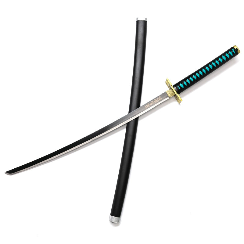 Demon Slayer Muichiro Sword 41 Inc Carbon Steel No Sharp Cosplay Porp Katana With a Stand